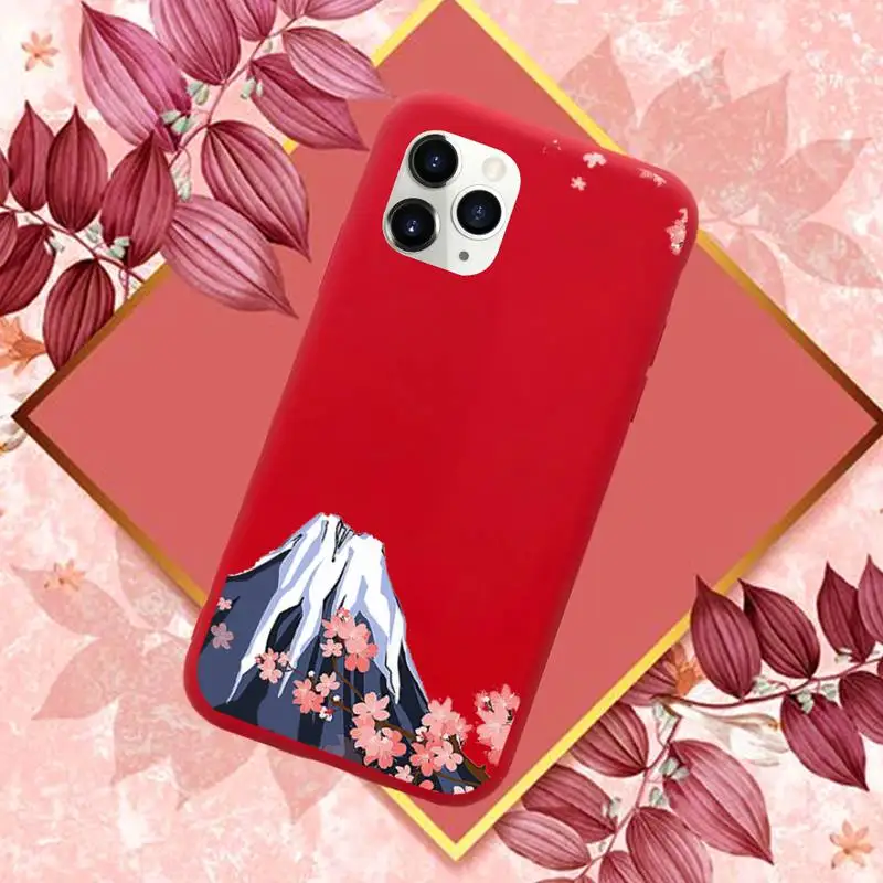 

Fuji Mountain Phone Case Candy Color for iPhone 11 12 mini pro XS MAX 8 7 6 6S Plus X SE 2020 XR