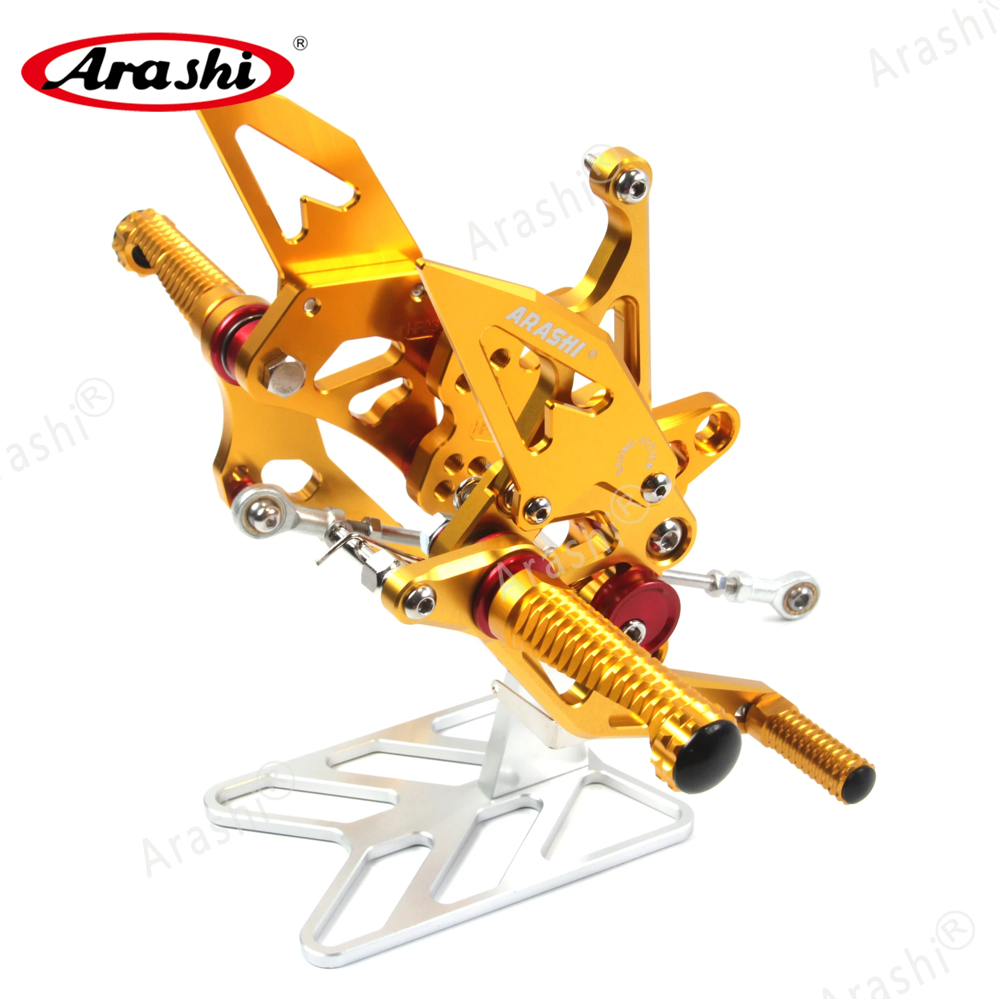 Arashi 1 комплект ЧПУ Регулируемый подножек для SUZUKI HAYABUSA GSXR1300 GSX1300R 2008- GSX-R GSXR 1300 2009 2010 2011 2012 2013