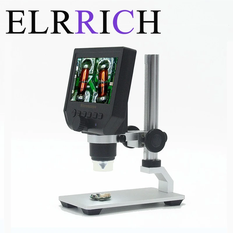 

ELRRICH 2022 Enance Microscope 4.3-Inch Screen Digital Microscope Electron Microscope Metal Support