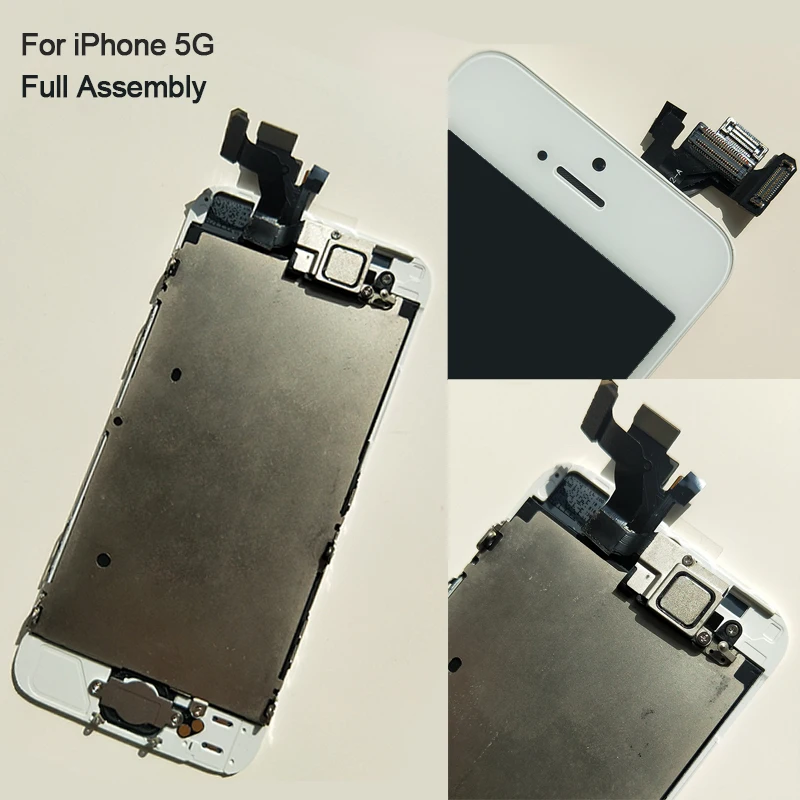 ЖК-дисплей с дигитайзером на сенсорном экране для iPhone 5 5C Сменный дисплей камеры 5S