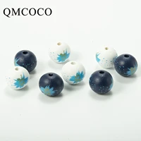 20mm 20pcs starry sky print wooden bead round balls spacer beads fashion crafts jewelry custom kids toys bracelet accessories
