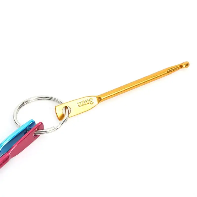 Алюминиевая вязальная игла крючок Горячая Смешанная брелок инструменты для