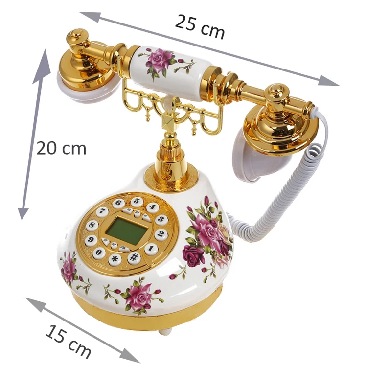 Старинная керамика домашний декор стационарный Настольный ретро-телефон модный