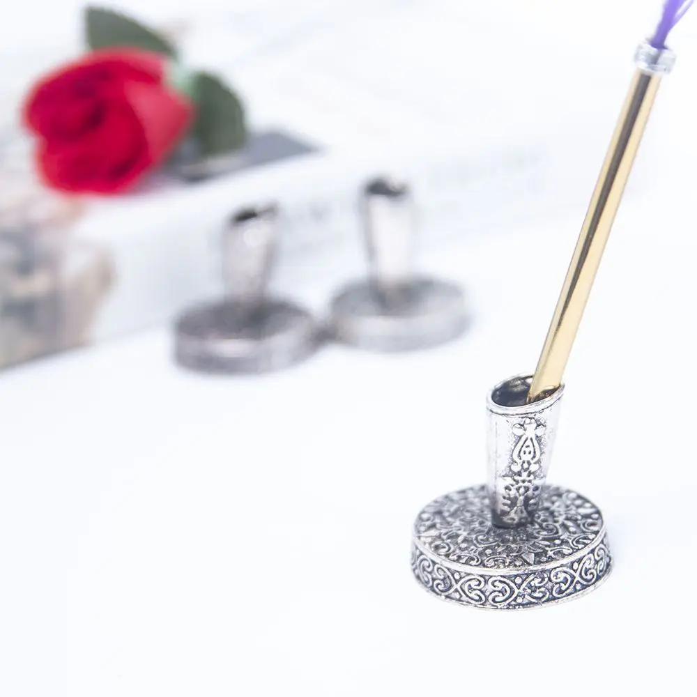 Креативный дизайн с резными узорами держатель для ручки металлический