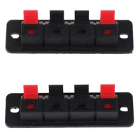 new 2pcs plastic 4 positions connector terminal push in jack spring load audio speaker terminals breadboard clips