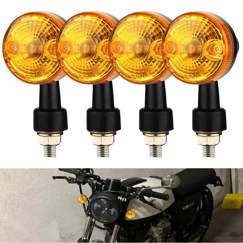 Универсальные поворотники для мотоциклов 12 В фонарик янтарного цвета световой
