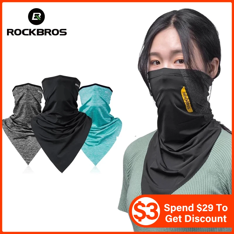 ROCKBROS велосипедная маска для лица шарф езды на велосипеде летняя бандана Защита