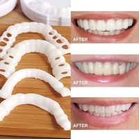 upper lower veneers false teeth non toxic practical plastic snap on for bad teeth smile fake tooth cover orthodontic brace oral
