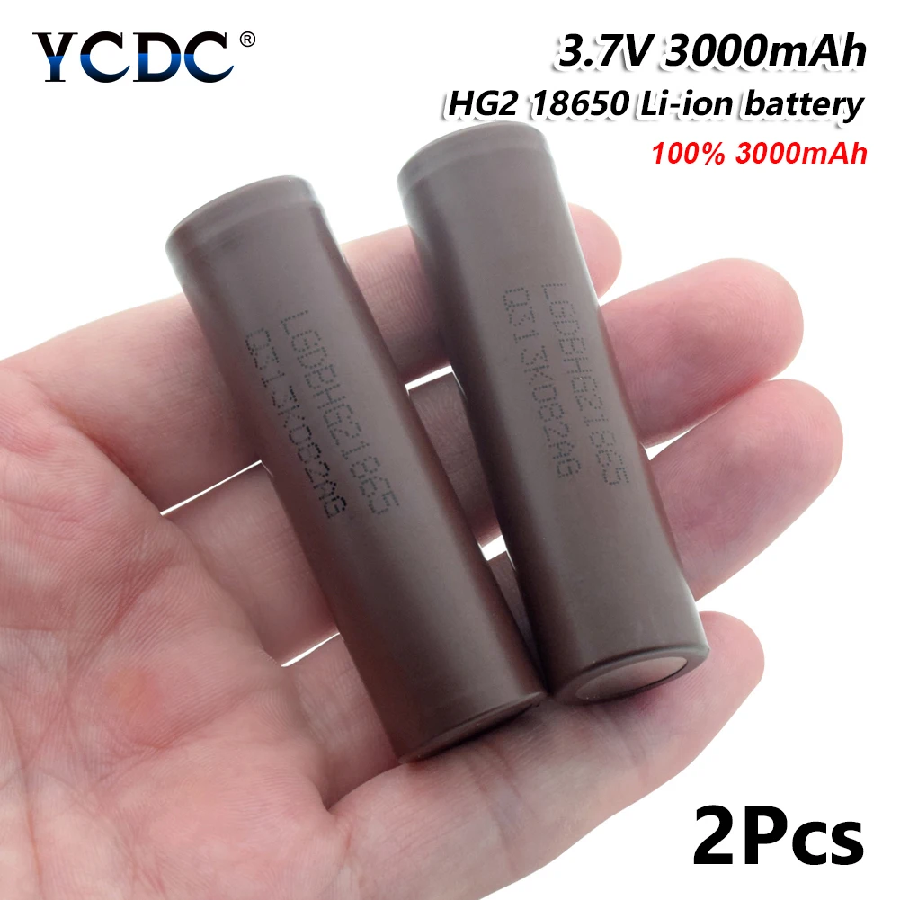 HG2 18650 батарея 18650 3000 мАч Высокая мощность разрядки литий-ионная аккумуляторная батарея высокой разрядки 20А большой ток