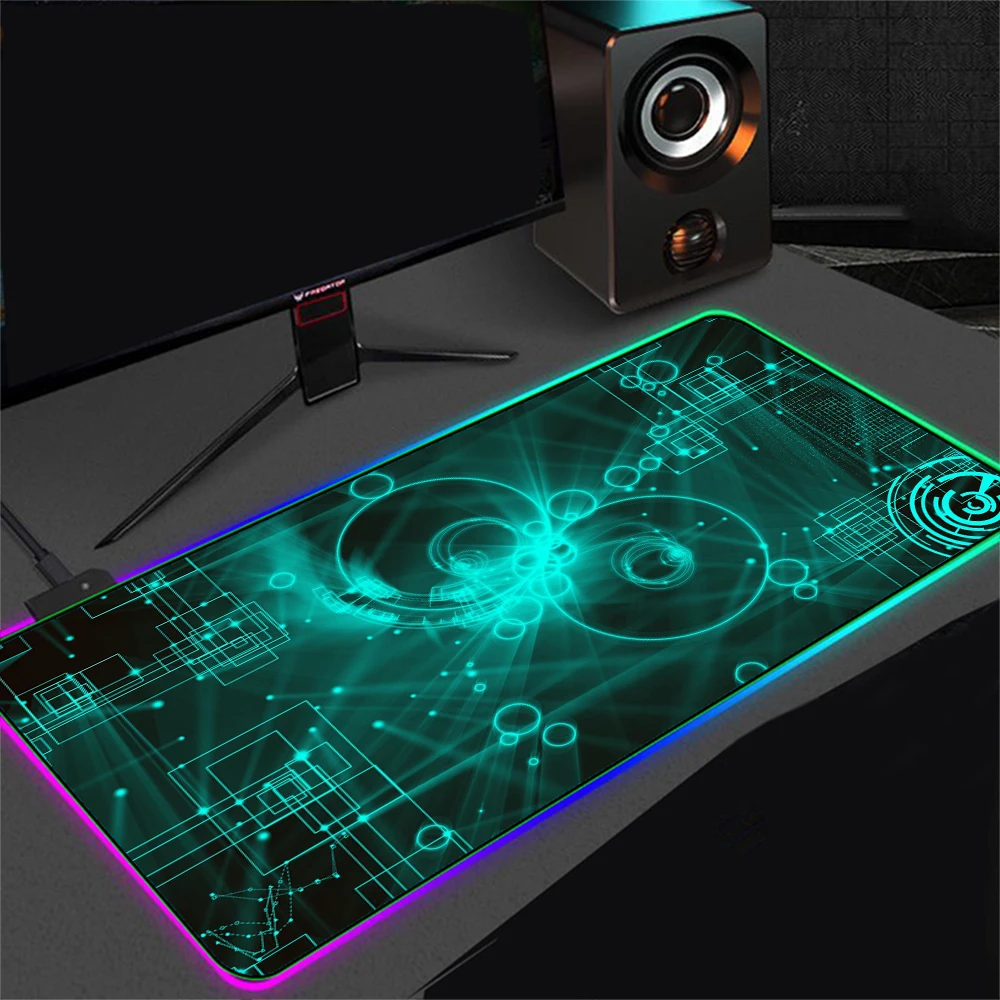 

Mairuige Artificial Intelligence LED Gaming Mouse Pad Green Player Accessories RGB Mouse Pad Large Gaming Table with Backlight