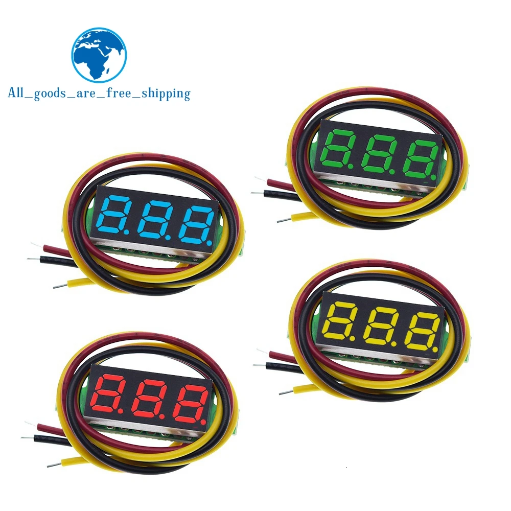 Завеса три линии точность DC Цифровой вольтметр голова светодиодный цифровой DC4.5V