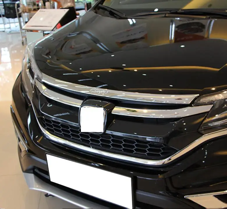 Для Honda CR V CRV 2015 2016 ABS Хром передний капот Гриль решетка Вокруг отделки