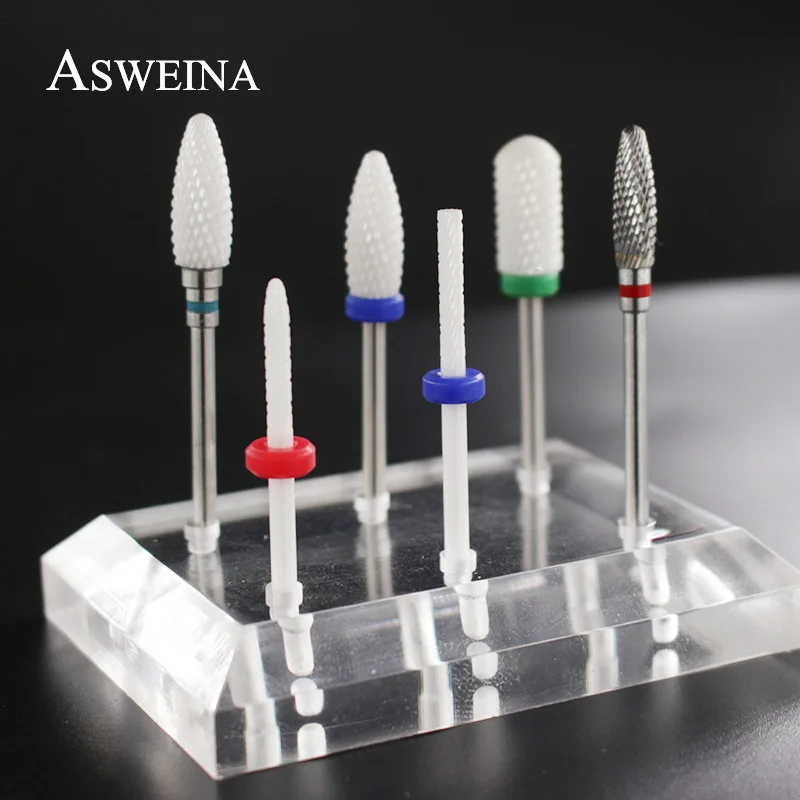 ASWEINA 1 шт. керамический сверло для ногтей педикюр машина электрическая твердосплавная дрель 3/3" хвостовик машина аппарат для маникюра аксессуары