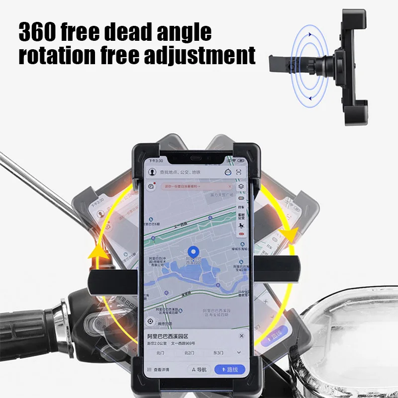 

2020 New Bicycle Mobile Phone Holder Motorcycle Shockproof Phone Navigation Bracket Stand ED889