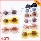 Новые детские аксессуары детские солнцезащитные очки популярные солнцезащитные очки в форме цветка для маленьких мальчиков и девочек цветные защитные очки для улицы для малышей