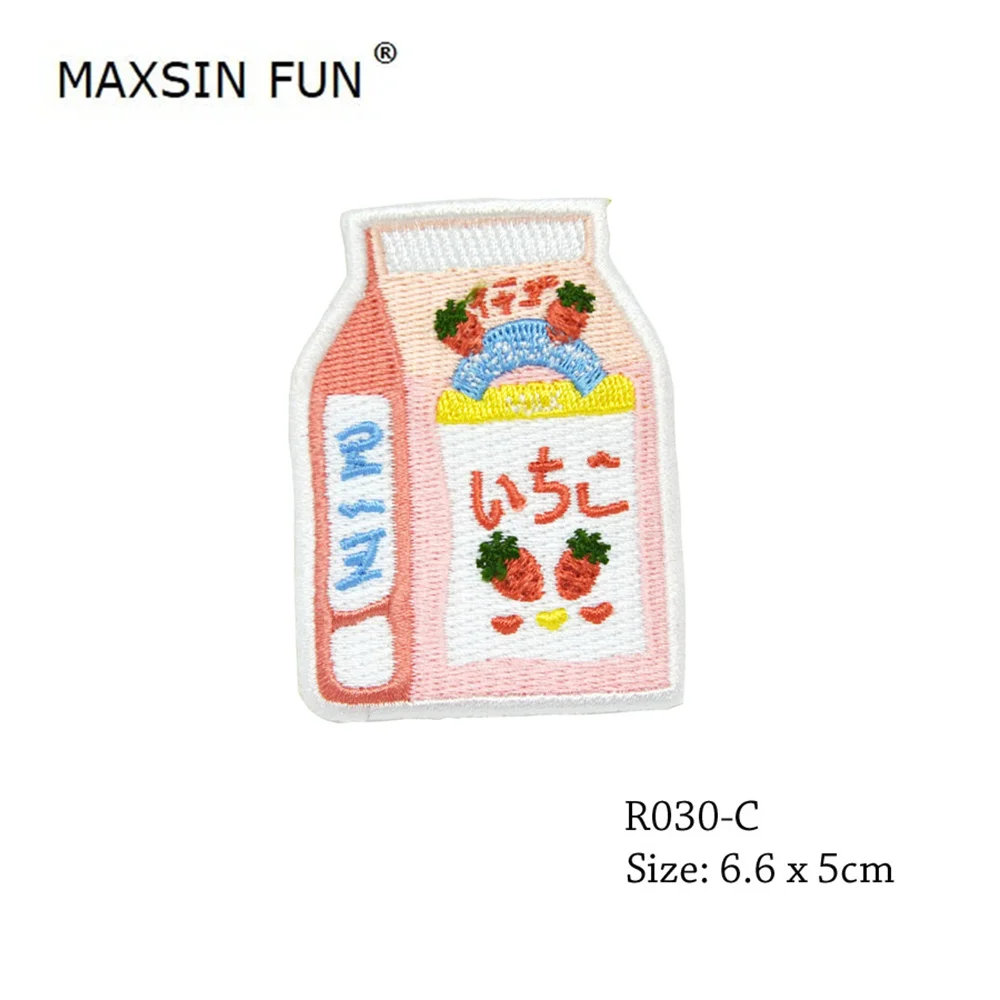 MAXSIN FUN модная вышитая мультяшная наклейка конфеты патчи с молоком утюжок на