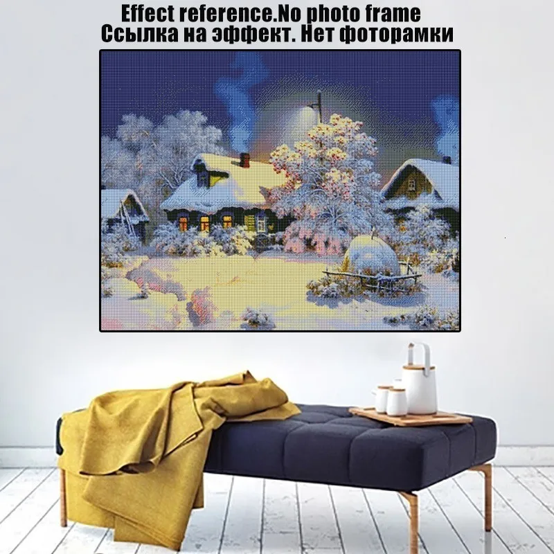 MIAODU полный квадратный бриллиантовый рисунок Рождество 5D DIY Алмазная вышивка пейзаж Картина Стразы домашний декор