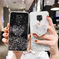 for xiaomi redmi note 9 pro cases luxury bling glitter phone cover xiaomi redmi note 9s note9 9 pro max 9pro heart holder covers