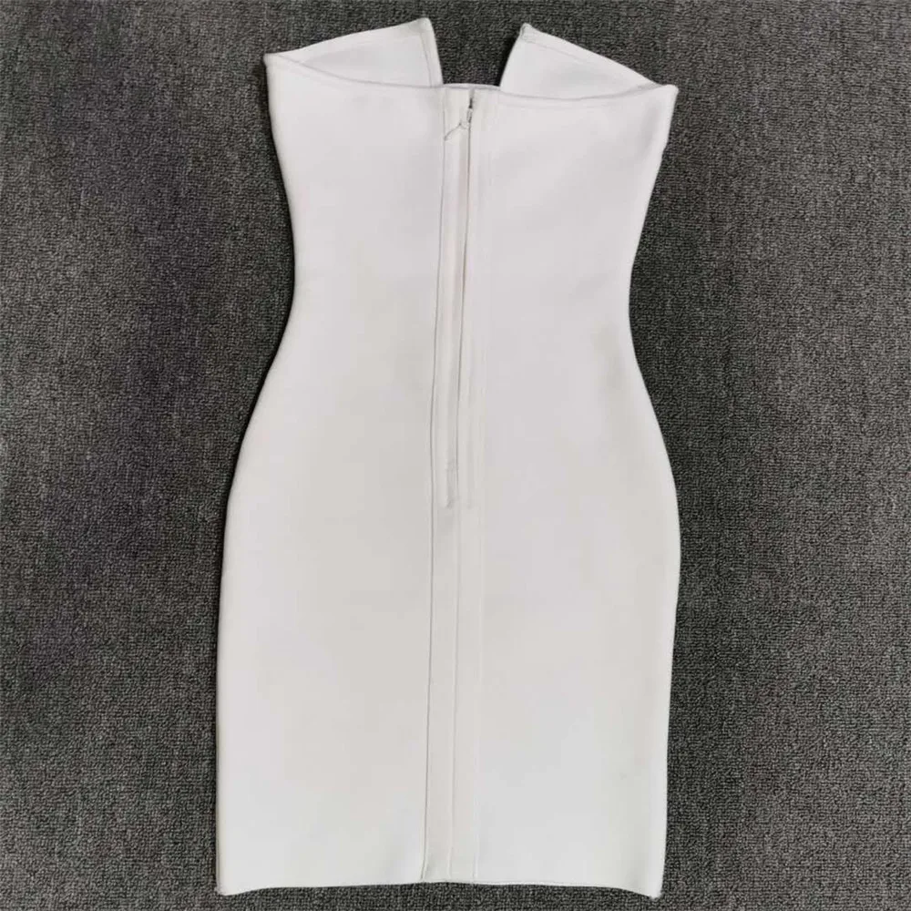 

Summer Women Sexy Bandage Dresses Strapless Party Club Mini Dress 2020 New Vestidos Elegant Bodycon Dress