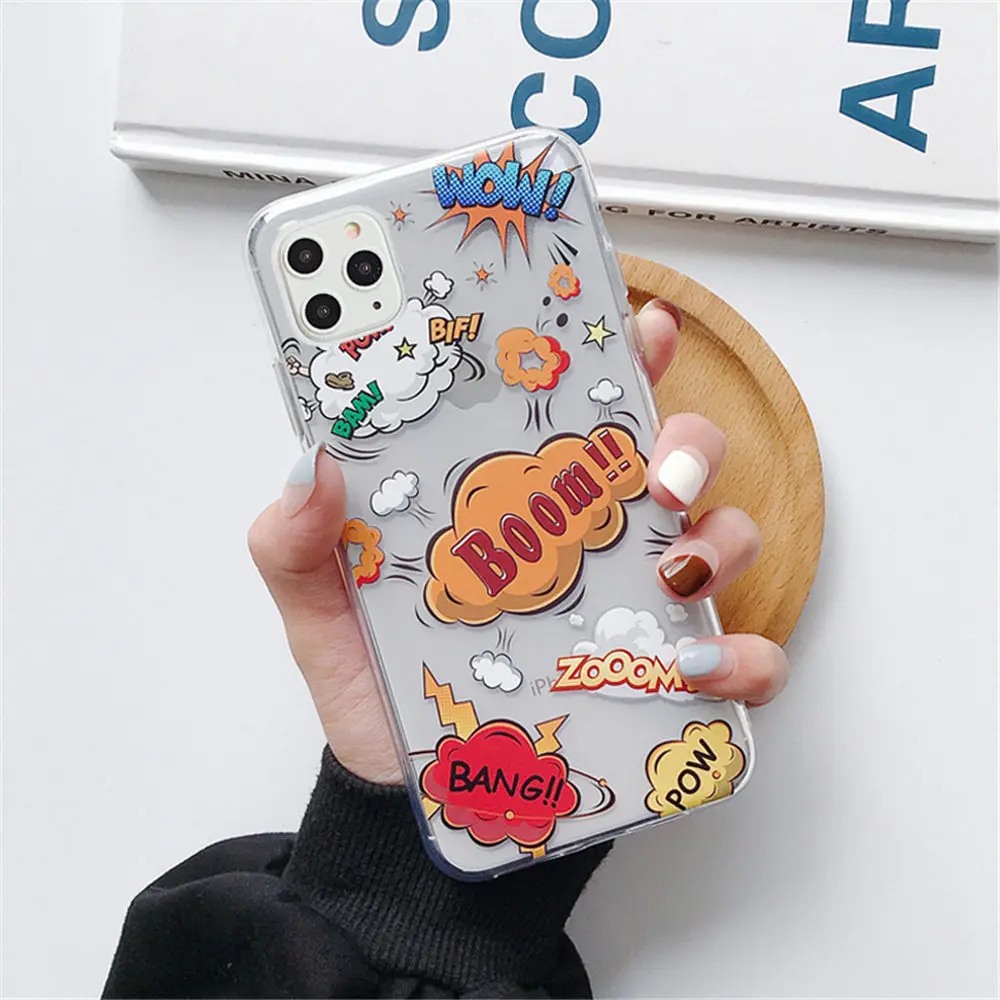Забавный художественный абстрактный чехол для телефона Lovebay для iPhone 11 Pro X XR XS Max 7 8 6 6s Plus 5 5S SE прозрачный мягкий чехол из ТПУ с надписью