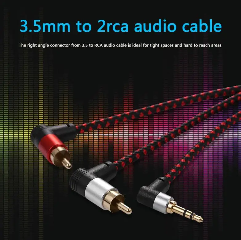 3 5 мм папа 2RCA Aux кабель Jack RCA аудио кабели Джек сплиттер для телефона ноутбука MP3
