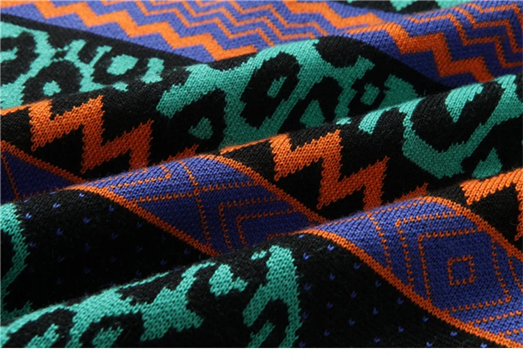 

Autumn Winter Knitted Short Skirt Two Piece outfits Women Pullovers Sweaters Long Sleeves Waved Pattern Black Women's Sets