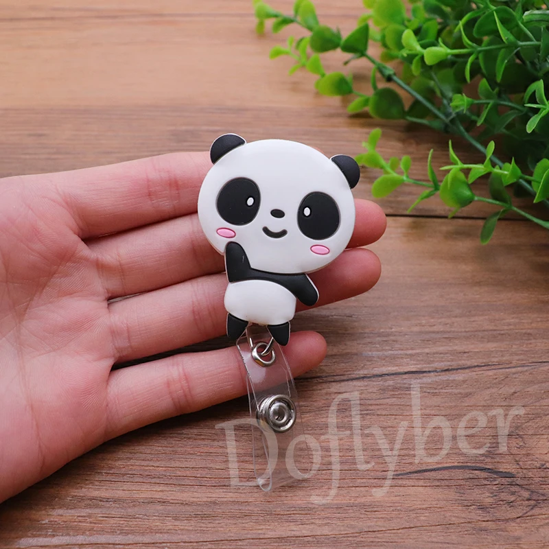 Силиконовый выдвижной Бейдж с мультяшным единорогом пандой слоном | Канцтовары