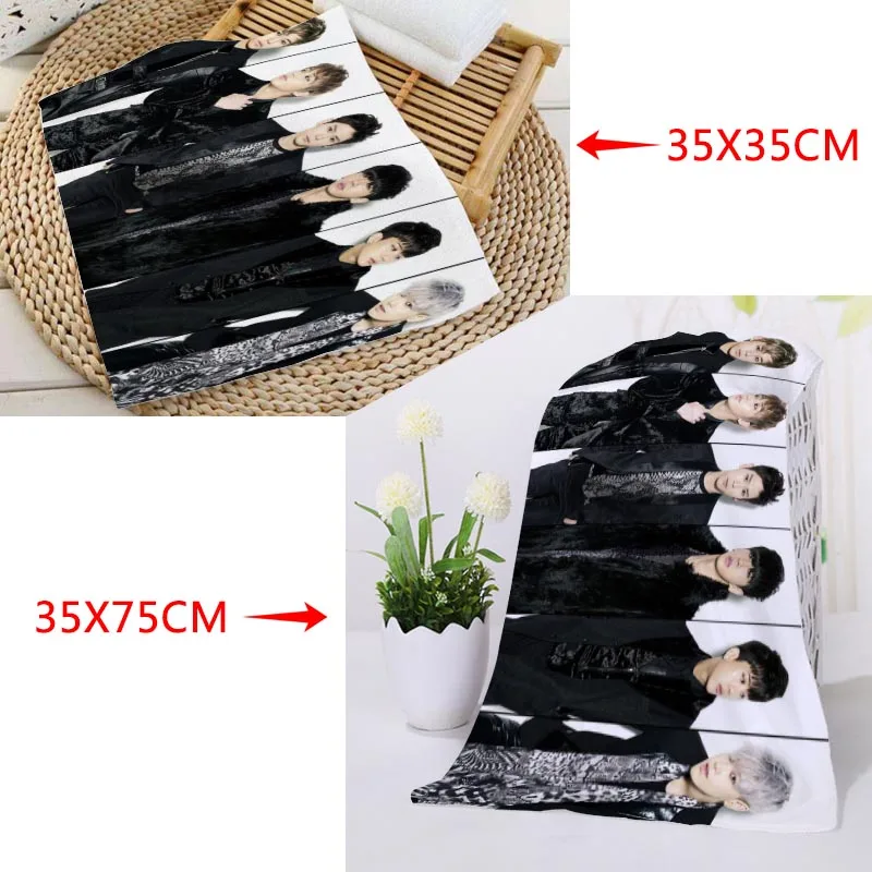 Hot Custom B.A.P полотенце для лица с рисунком ткань из микрофибры квадратный размер 35x35