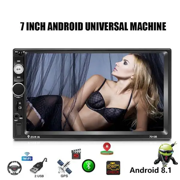 Автомобильный MP5 плеер Android 8 1 7 дюймов 2DIN автомобильный аудио 1024x600 HD DVD с Bluetooth CarPlay