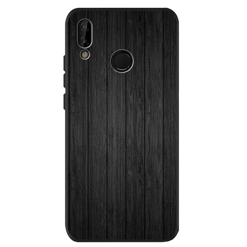 Простой Черный силиконовый чехол из углеродного волокна для телефона huawei P40 P30 P20