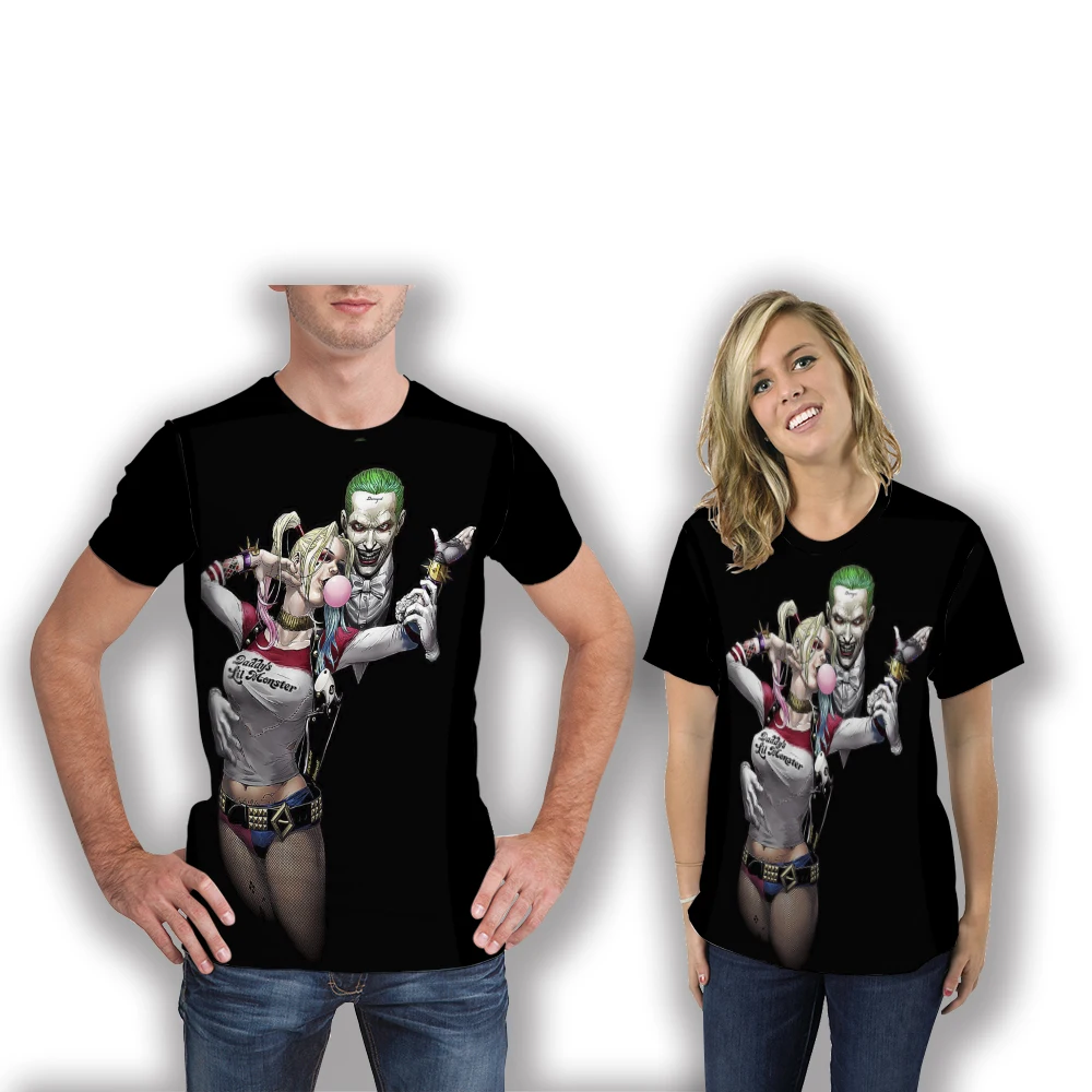 

2021 Summer Personalized 3d Printed Short-sleeved Tops For Couples T-shirt, Movie Star 3d Cartoon Print Comfortable Tops