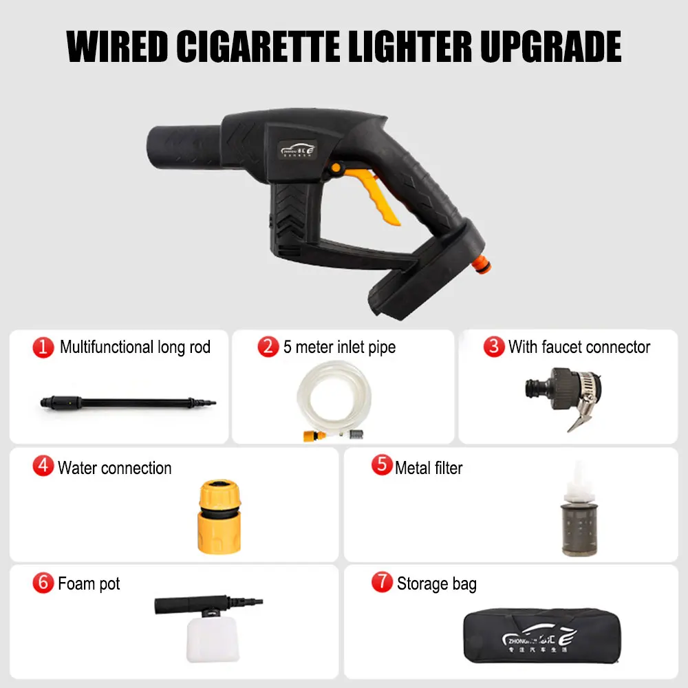 

Convenient High Pressure Washer Foaming Washing Foam Gun 12V Machine Electric Car Cleaner Watering Flowers Car Cleaning Machine