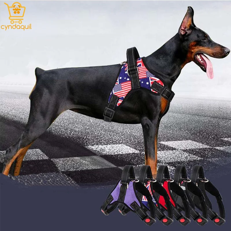 

Nylon Dog Harness No Pull Reflective Breathable Mesh Dog Harness For Small Medium Large Dogs Walking Training Belt Pet Supplies
