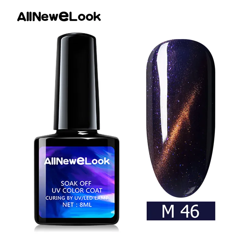 CA046 Allneweook УФ-гель для ногтей Cateye 8 мл Магнитный лазер лак для ногтей клей для ногтей - Цвет: CA046
