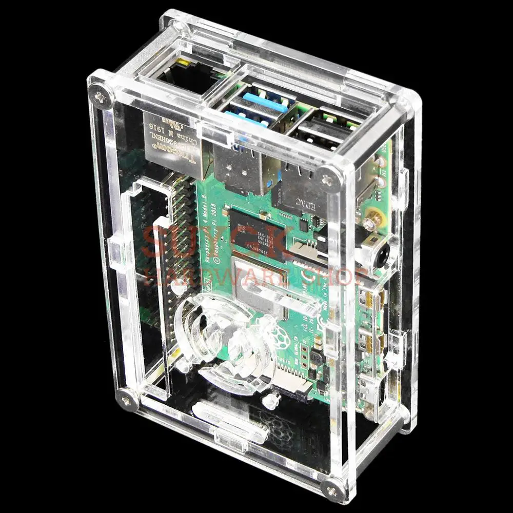 4 цвета вариант Raspberry PI 4 корпус коробка полиметилметакрилатные акриловые корпус для PI4 Модель B 1 ГБ/2 ГБ/4 ГБ пластиковый корпус оболочка Крышка