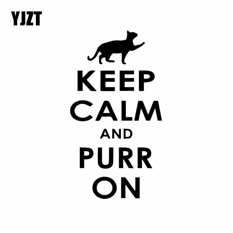 YJZT x см Виниловая наклейка на окно автомобиля с надписью Keep Calm And Purr On Cat's Lover's