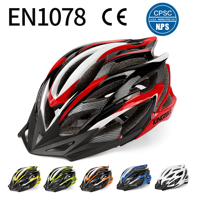 

Велосипедный шлем KINGBIKE контрастных цветов, ультралегкий шлем для езды на горном и шоссейном велосипеде, унисекс, защитные шлемы для катания на коньках, скейтборде