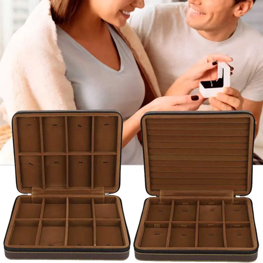 Шкатулка для ювелирных украшений настольный органайзер из искусственной кожи