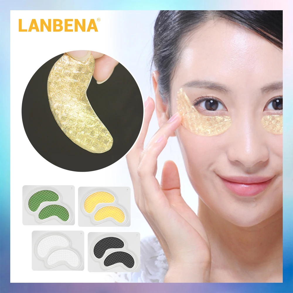 Lanbena 10 пар маска для глаз патч коллаген 24K Золотая сыворотка Кристальные маски