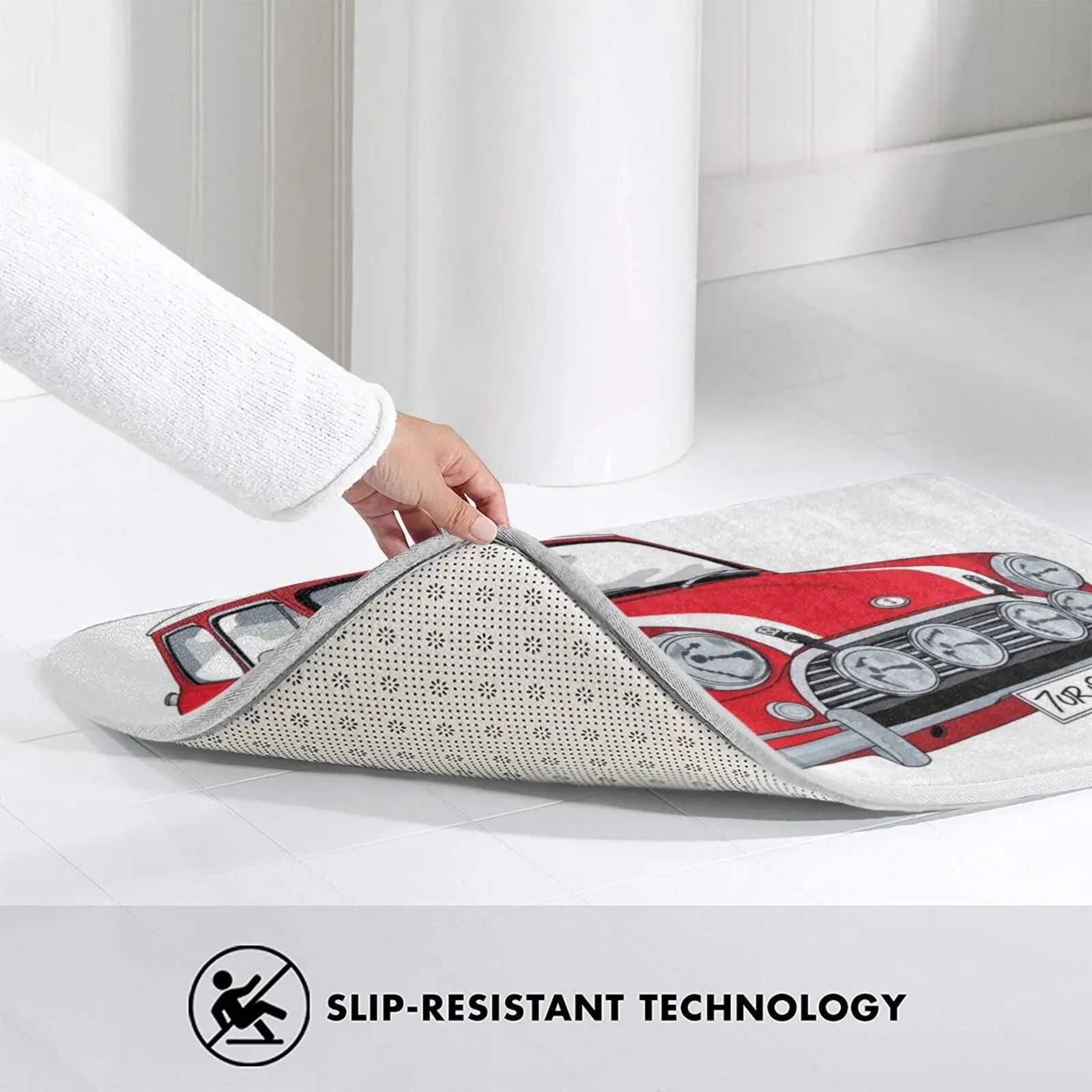 Домашний ковер моррис мини купер 3 размера комнатный Купер красный старый