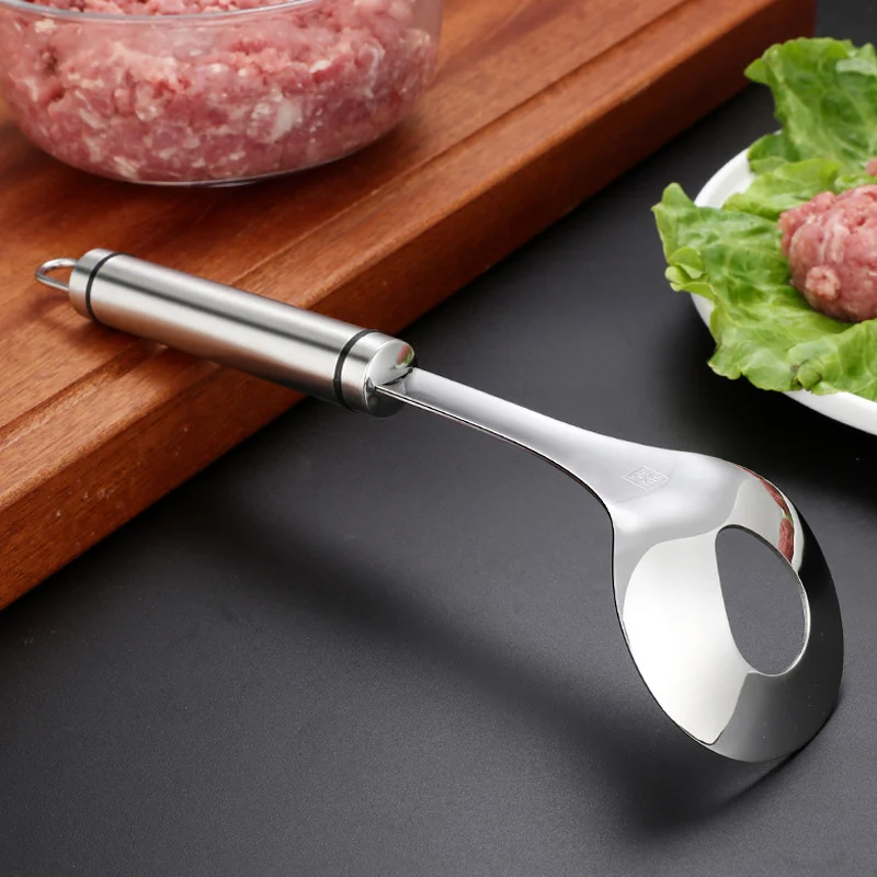 304 Stainless Steel Pressure Meatballs Spoon Kitchen Creative Gadgets Fish Shot Cooker DIY Meatball for Making Maker | Дом и сад