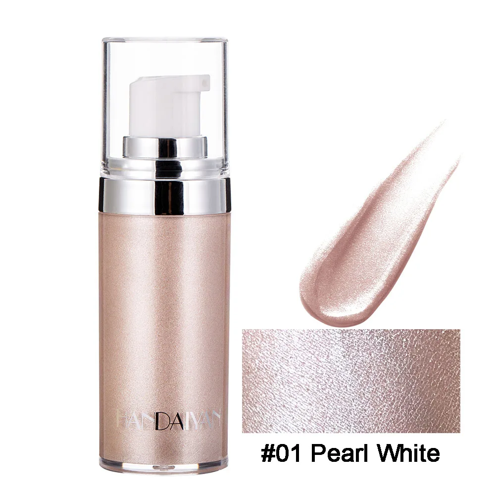 01 Pearl White Хайлайтер Glow Body Shine коричневый загар кремовый Блестящий хайлайтер бронзер спрей Осветляющий жидкость для лица хайлайтер - Цвет: 01 Pearl White