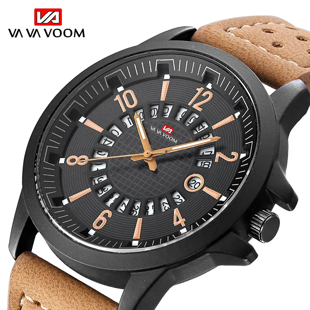 

VAVA VOOM Top Brand Luxury Quartz Watch Men Sports Shock Water proof Military Watch Man Wrist Watch Clock relogio masculino