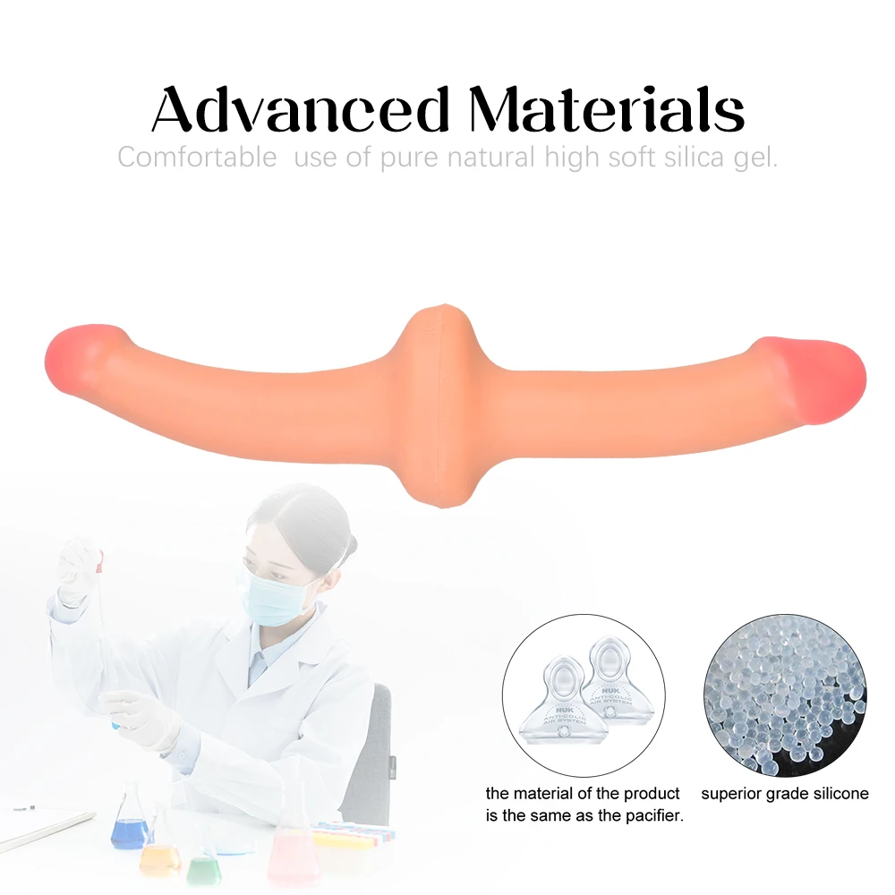 Силиконовый двухголовый фаллоимитатор секс-игрушка для лесбиянок стимулятор