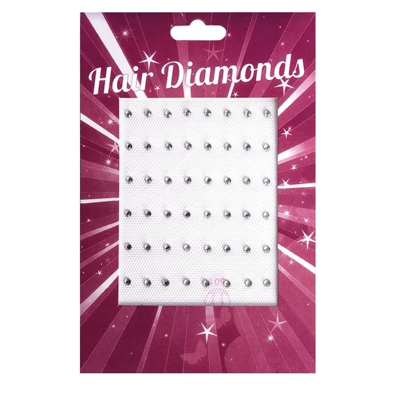 48 шт. Стразы Украшения для волос девушки бриллианты Декор одноразовый Модный