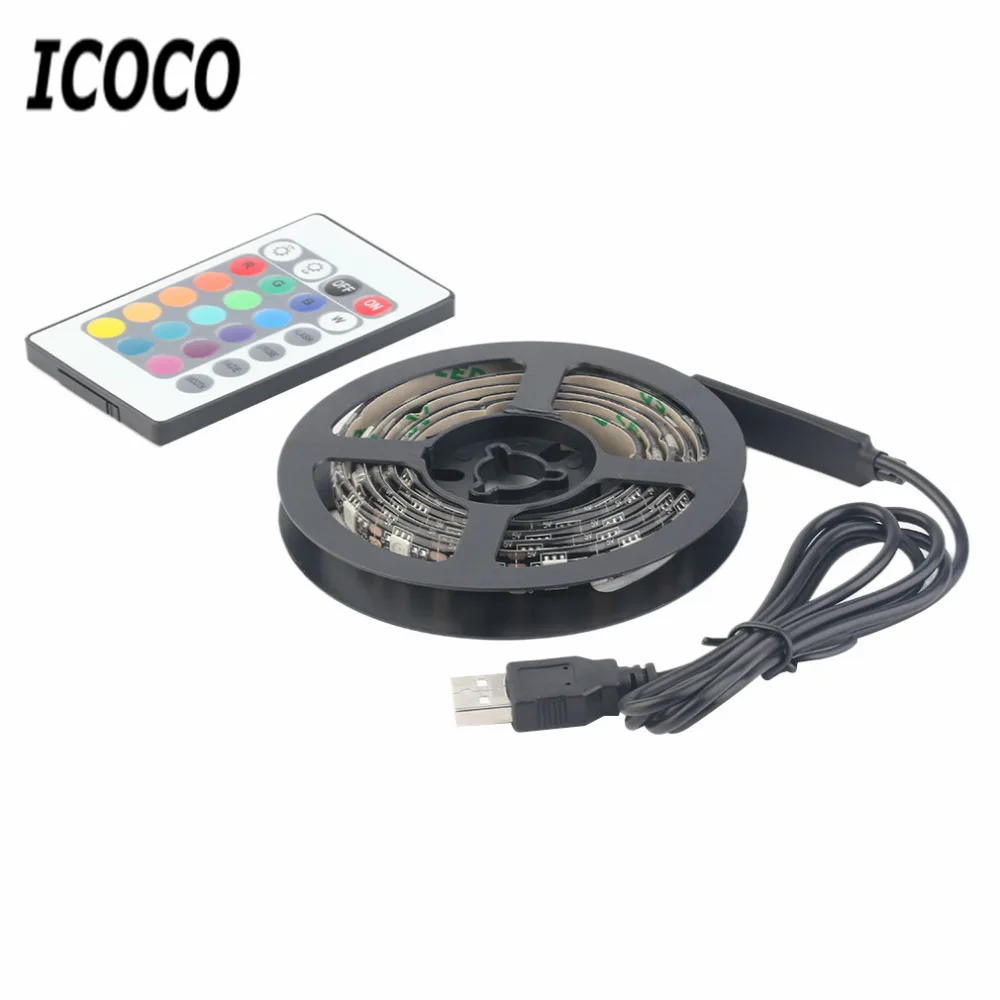 ICOCO RGB 5050 SMD светодиодные ленты лампы Водонепроницаемый гибкий светодиодный свет