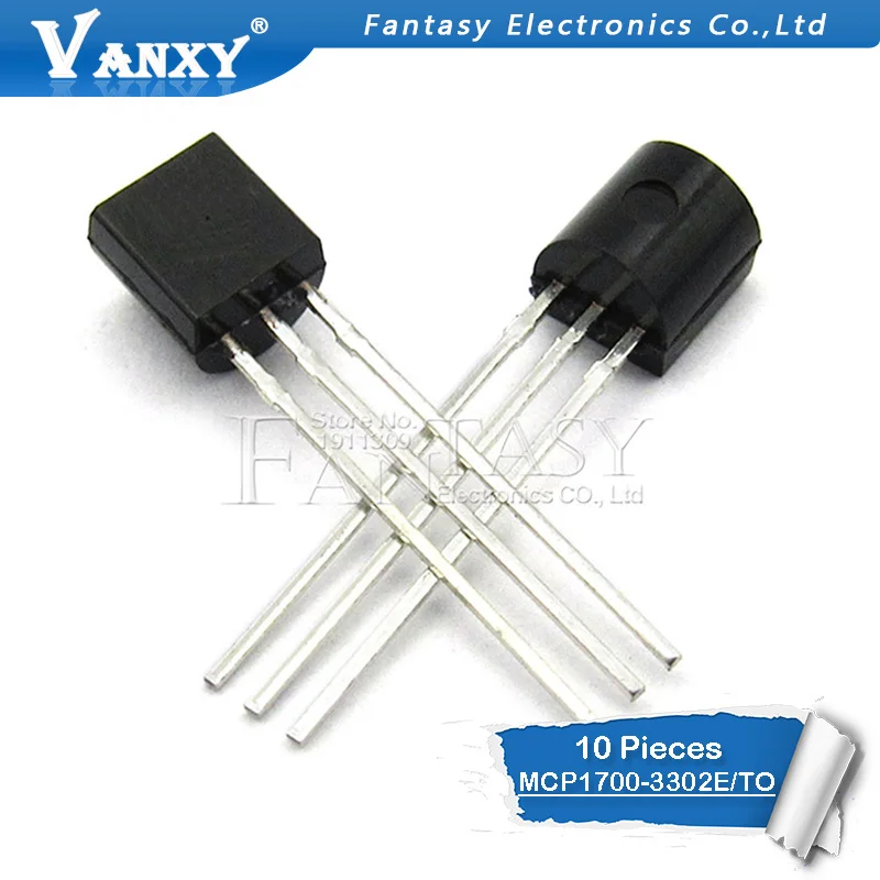 Фиксированный регулятор напряжения LDO MCP1700 3302E/TO 92 1700 3302E TO92 10 шт.|Интегральные