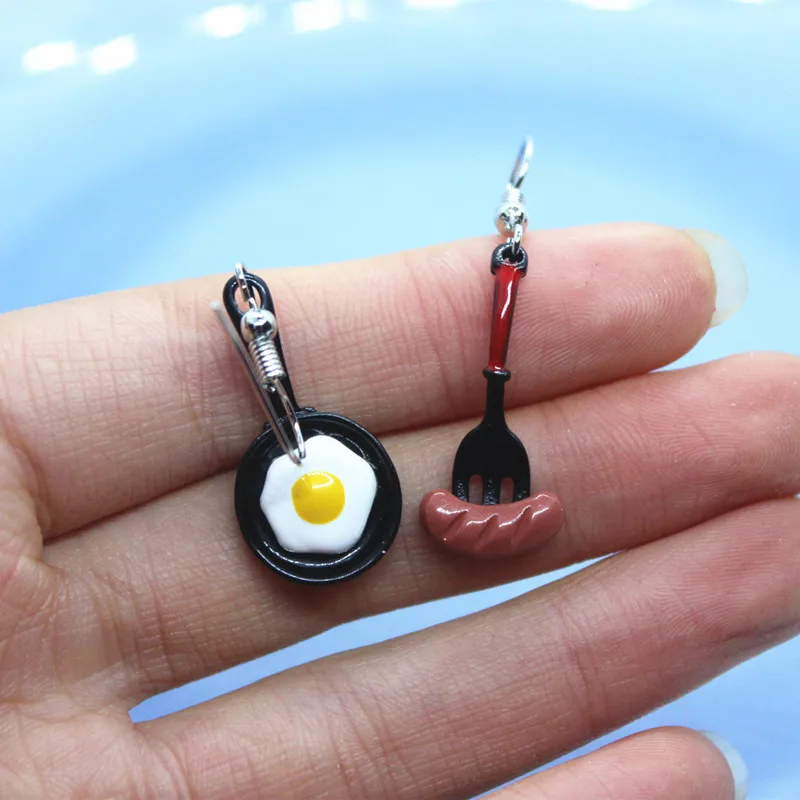 Серьги с эмалью для женщин забавные креативные эмалированные серьги в виде