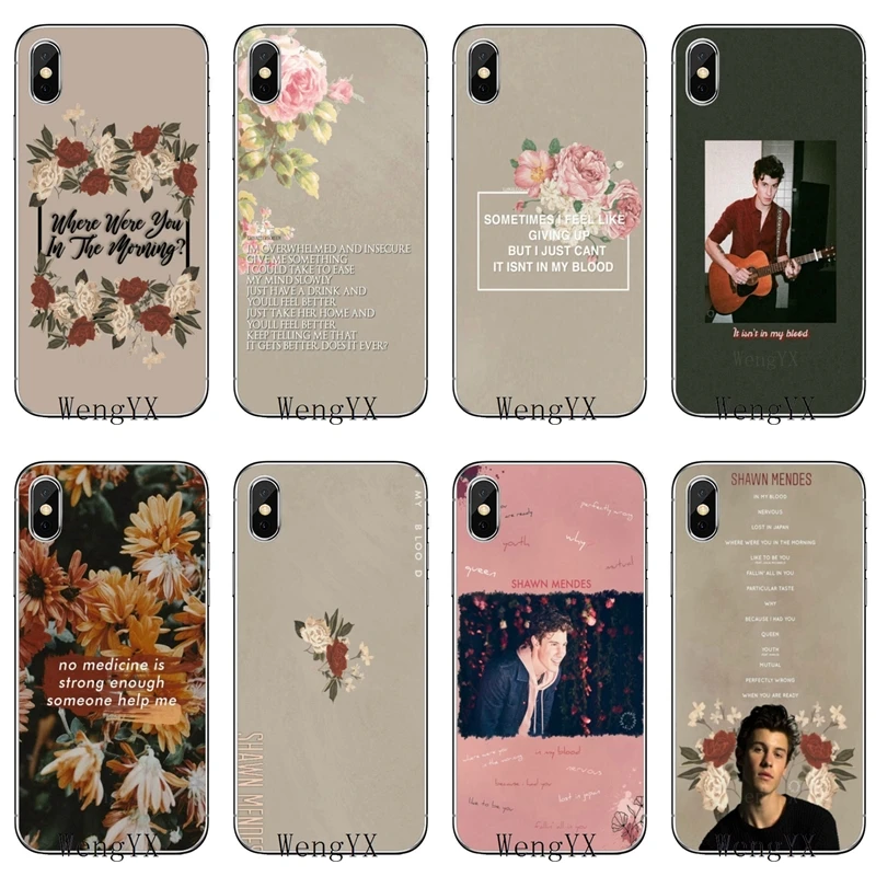 Прозрачный чехол для телефона Shawn Mendes в крови Xiaomi Redmi Note 7 6 6A 5A 4 4A 3 pro S2 5 plus 4x Pocophone