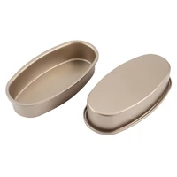 2pcs pan bakeware non stick loaf pan oval shape cake pan non stick carbon steel cheese cake mold breads loaf pans